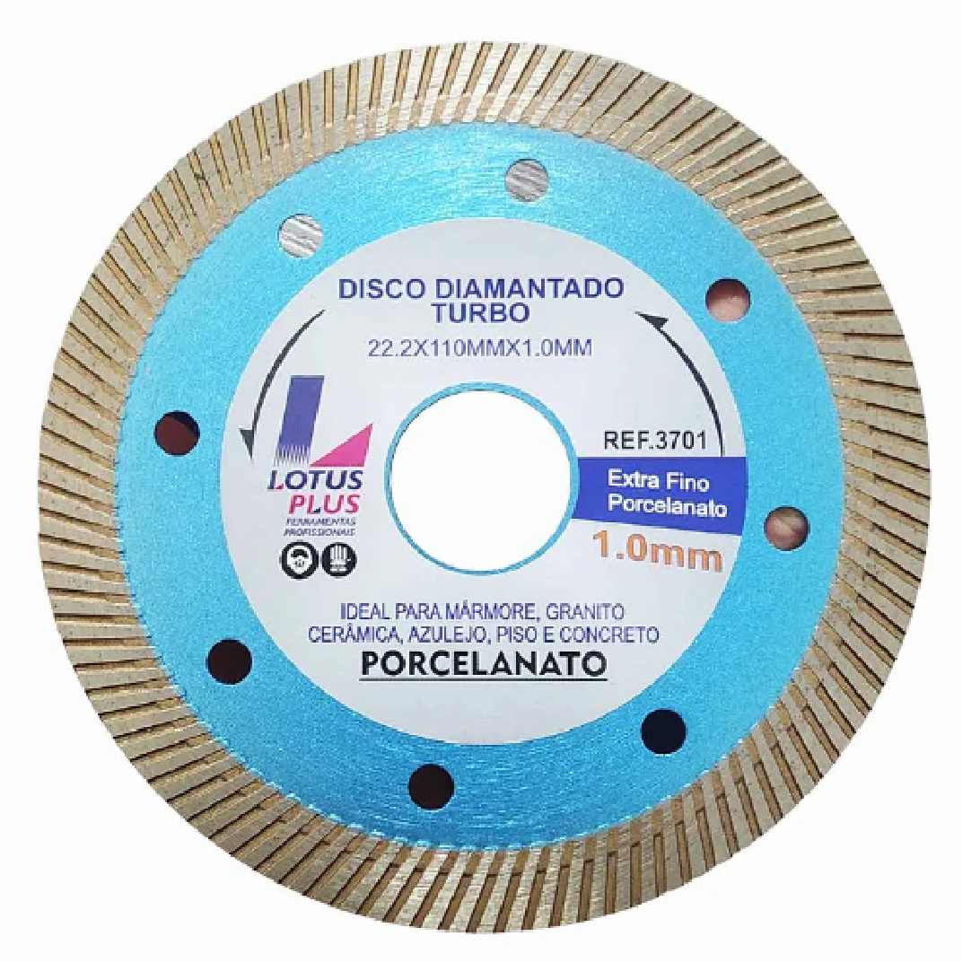Disco Diamantado Turbo Extra Fino Porcelanato 22.2x110mmx1.0mm Lotus