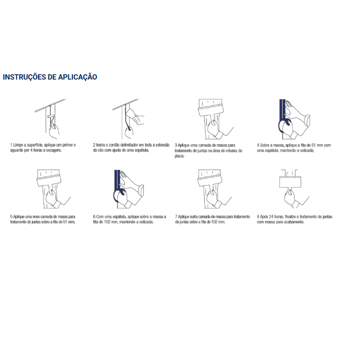 Fita Telada Cimentícia 46m x 51mm/102mmm - Walsywa