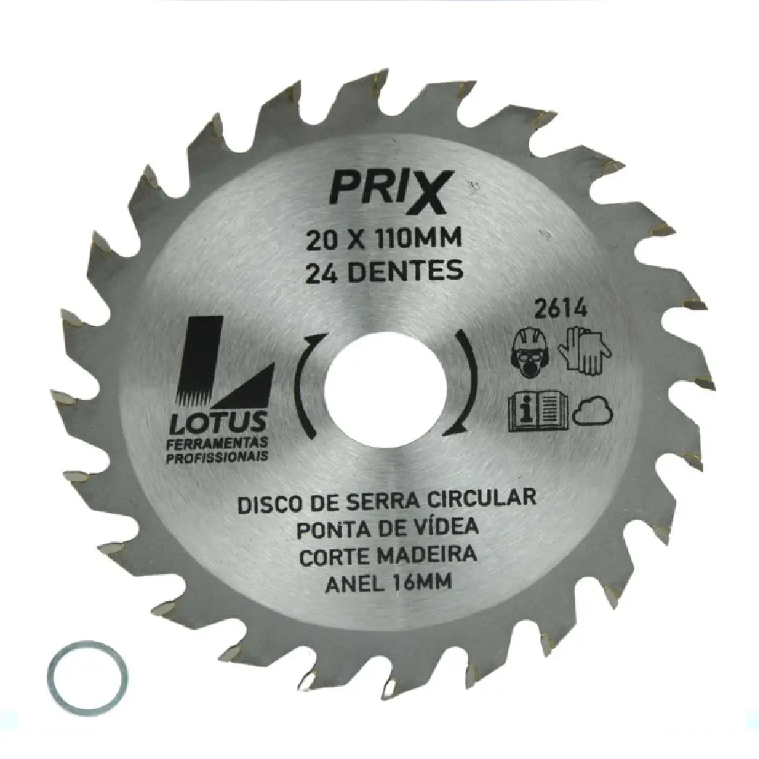 Disco Serra Videa 100x24 Dentes Madeira Lotus